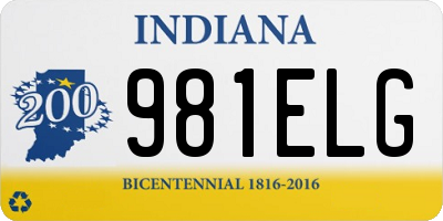 IN license plate 981ELG