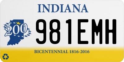 IN license plate 981EMH