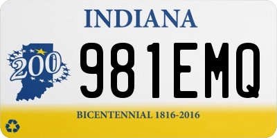 IN license plate 981EMQ
