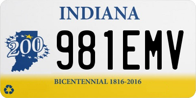 IN license plate 981EMV