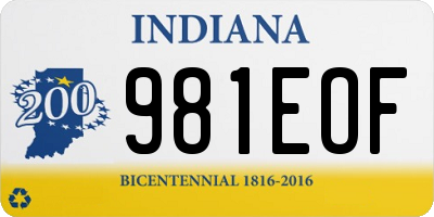 IN license plate 981EOF