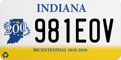 IN license plate 981EOV