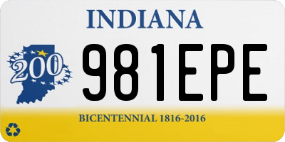 IN license plate 981EPE