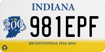 IN license plate 981EPF