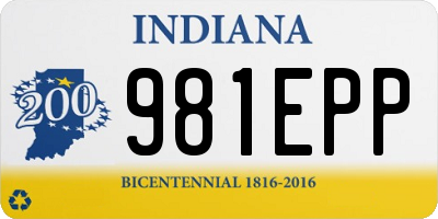 IN license plate 981EPP