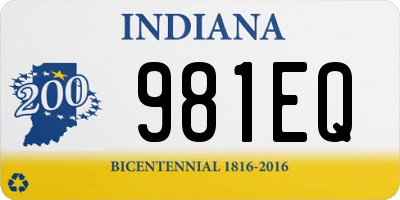 IN license plate 981EQ
