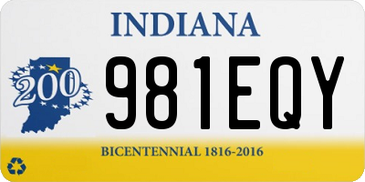 IN license plate 981EQY