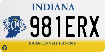 IN license plate 981ERX