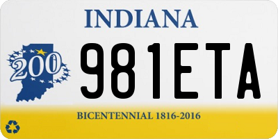 IN license plate 981ETA