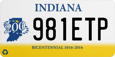 IN license plate 981ETP