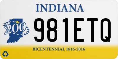 IN license plate 981ETQ