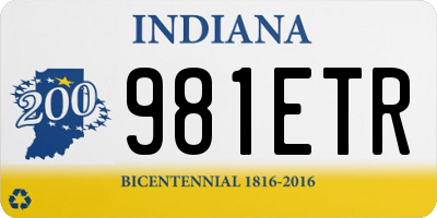 IN license plate 981ETR