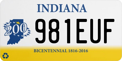 IN license plate 981EUF