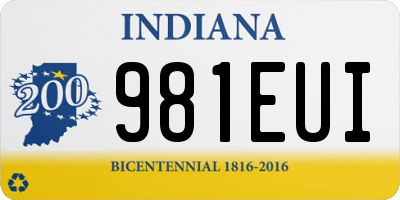 IN license plate 981EUI