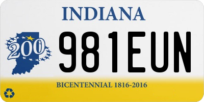 IN license plate 981EUN