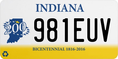 IN license plate 981EUV