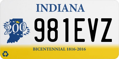 IN license plate 981EVZ