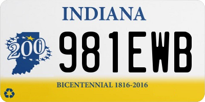 IN license plate 981EWB