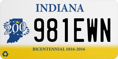 IN license plate 981EWN