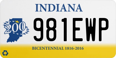 IN license plate 981EWP