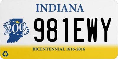 IN license plate 981EWY