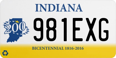 IN license plate 981EXG