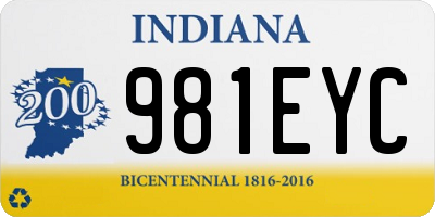 IN license plate 981EYC