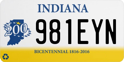 IN license plate 981EYN