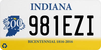 IN license plate 981EZI