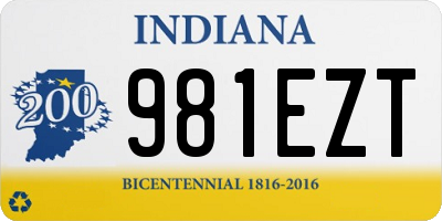 IN license plate 981EZT