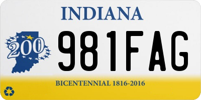 IN license plate 981FAG