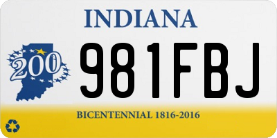 IN license plate 981FBJ