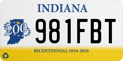 IN license plate 981FBT