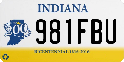 IN license plate 981FBU