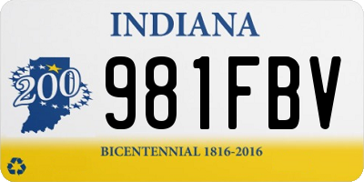 IN license plate 981FBV