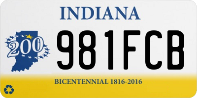 IN license plate 981FCB