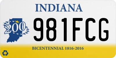 IN license plate 981FCG