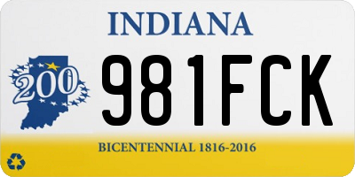 IN license plate 981FCK