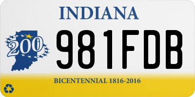 IN license plate 981FDB