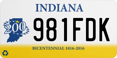 IN license plate 981FDK