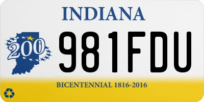 IN license plate 981FDU