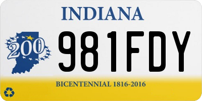 IN license plate 981FDY