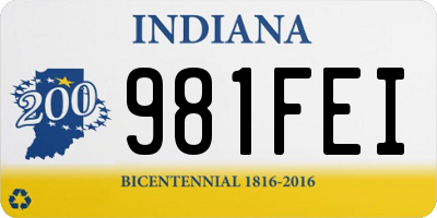IN license plate 981FEI