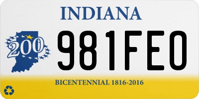 IN license plate 981FEO