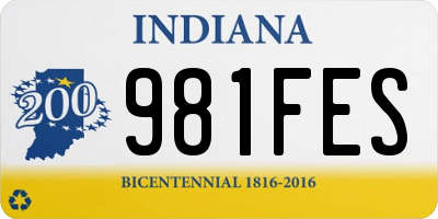 IN license plate 981FES