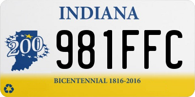 IN license plate 981FFC
