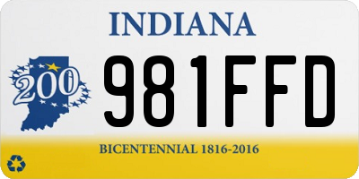 IN license plate 981FFD