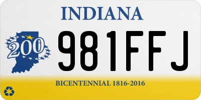IN license plate 981FFJ