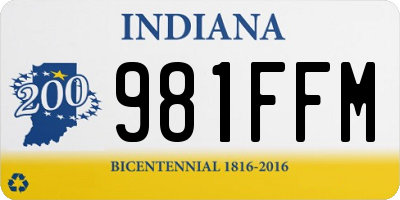 IN license plate 981FFM