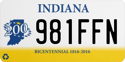 IN license plate 981FFN